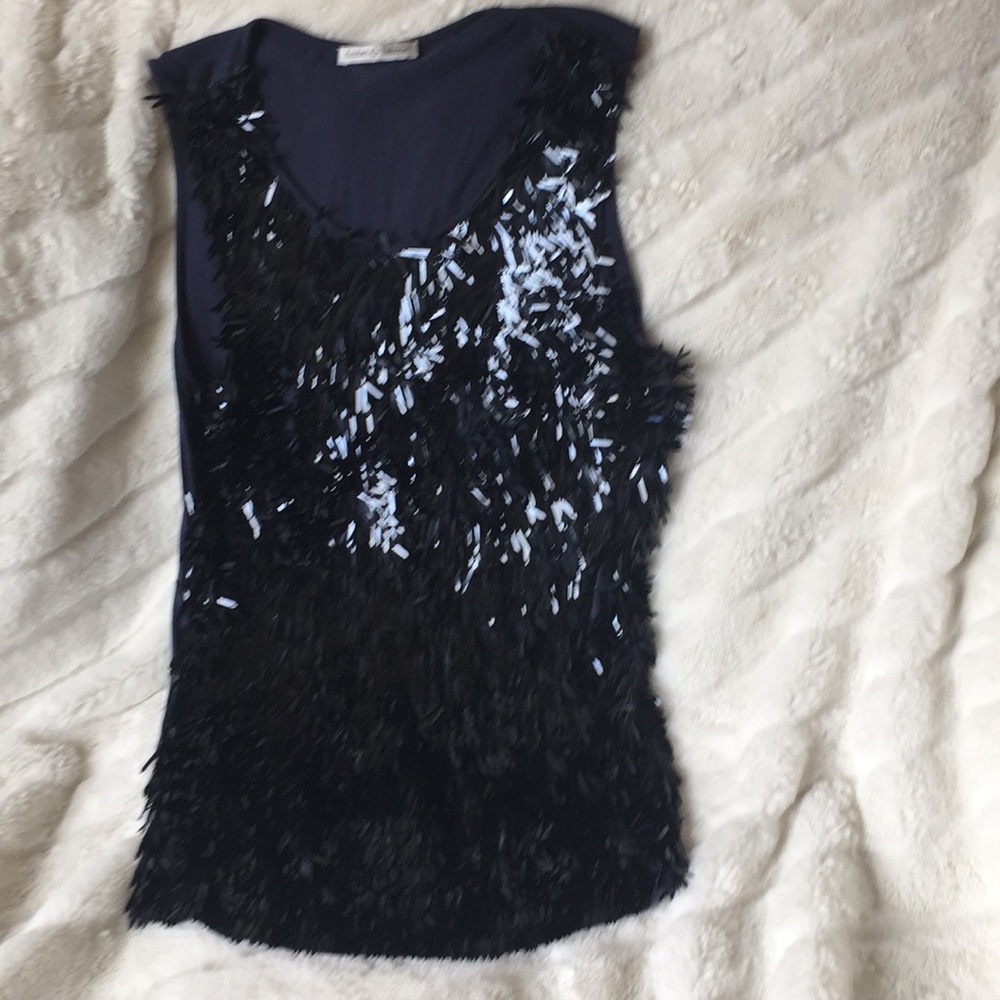 Ambre Bangor Black Metallic Top